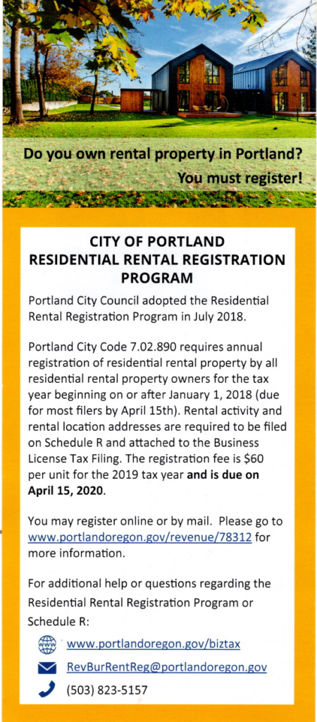 City of Portland Residential Rental Registration Program_Solid State Tax Service_1