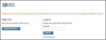IRS Account Log-In